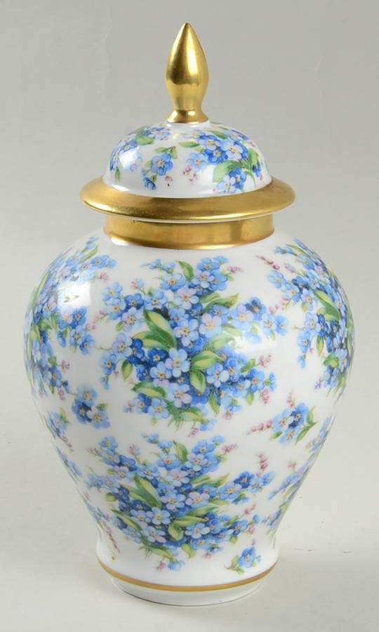 Forget Me Not (Rim, Not Pierced) Large Ginger Jar & Lid by Schumann - Bavaria-1
