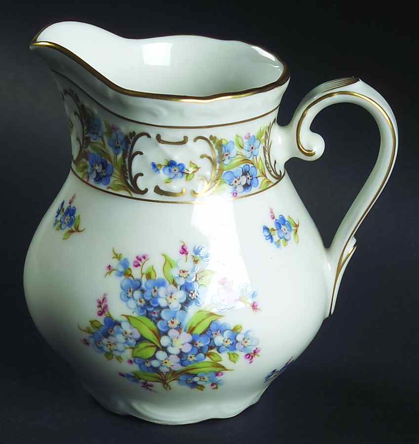 Forget Me Not (Rim, Not Pierced) Creamer by Schumann - Bavaria-1