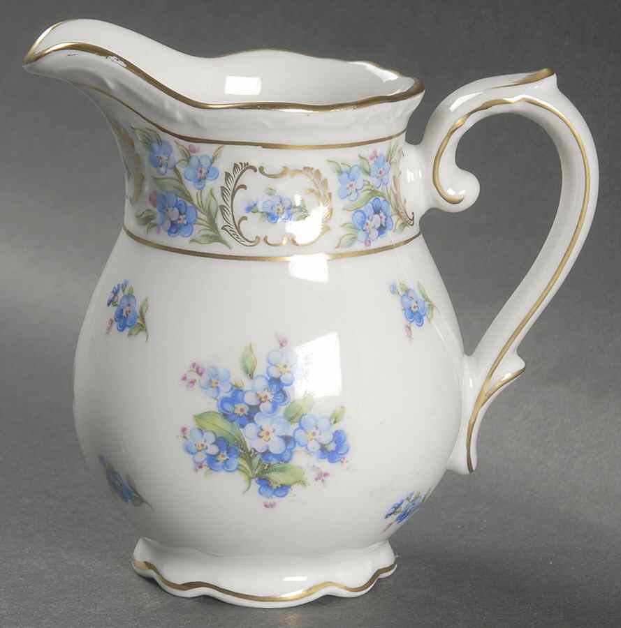 Forget Me Not (Rim, Not Pierced) Creamer by Schumann - Bavaria-1
