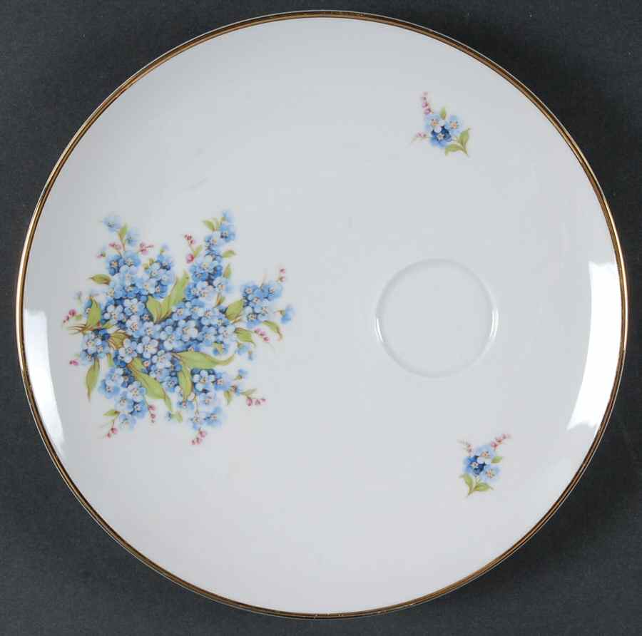 Forget Me Not (Rim, Not Pierced) Snack Plate by Schumann - Bavaria-1