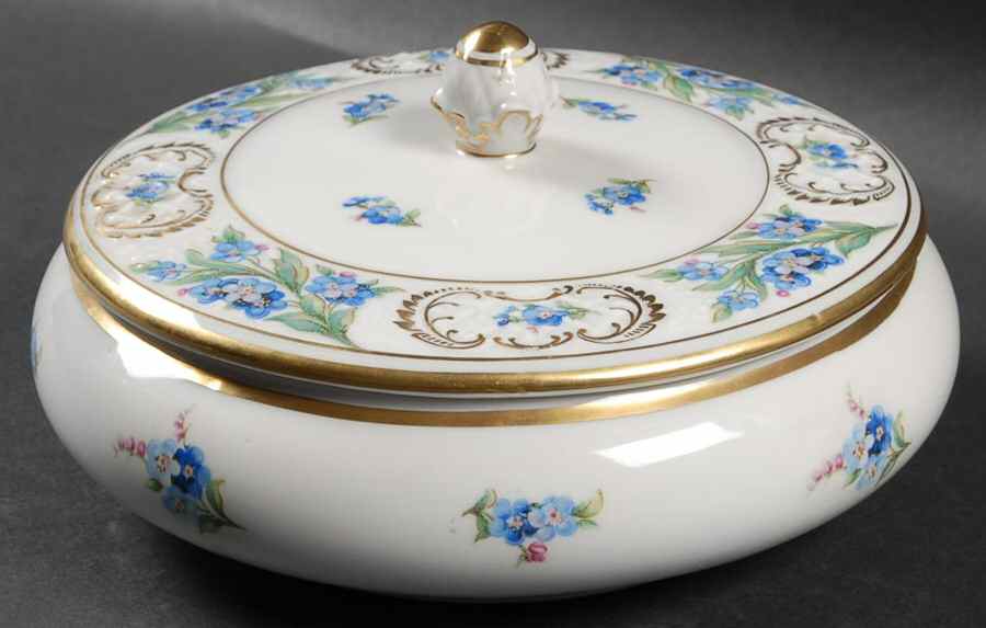Forget Me Not (Rim, Not Pierced) Candy Box & Lid by Schumann - Bavaria-1