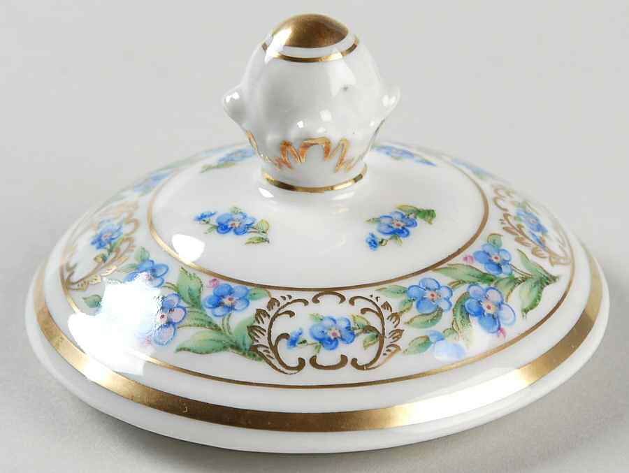 Forget Me Not (Rim, Not Pierced) Lid for Sugar Bowl by Schumann - Bavaria-1