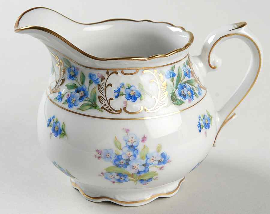 Forget Me Not (Rim, Not Pierced) Creamer by Schumann - Bavaria-1