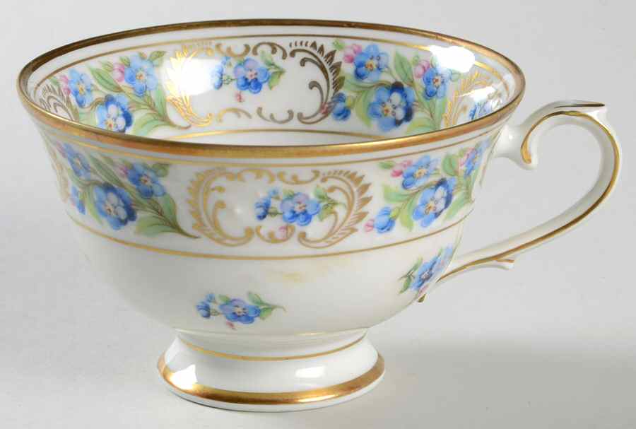 Forget Me Not (Rim, Not Pierced) Footed Cup by Schumann - Bavaria-1