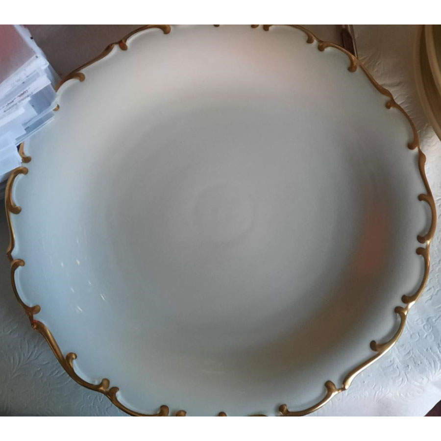 Golden Elegance 12" Chop Plate (Round Platter) by Schumann - Bavaria-1