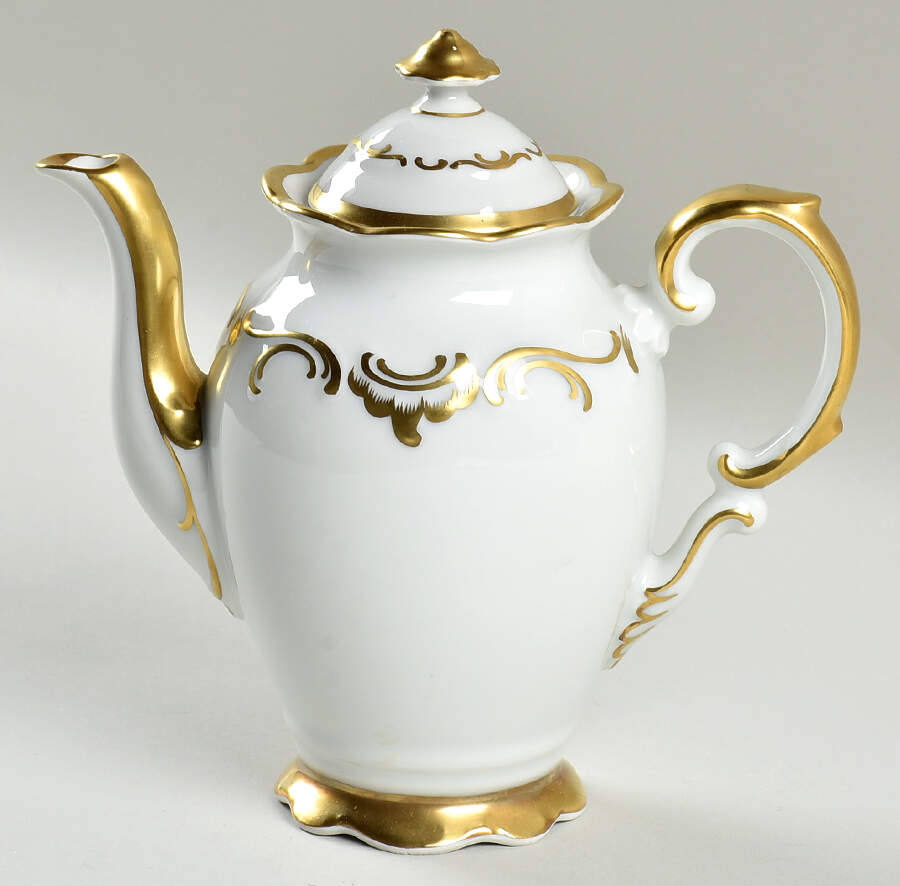 Golden Elegance Mini Coffee Pot & Lid by Schumann - Bavaria-1