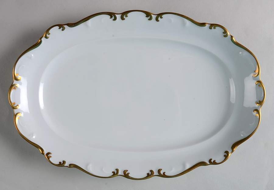 Golden Elegance 12" Oval Serving Platter by Schumann - Bavaria-1