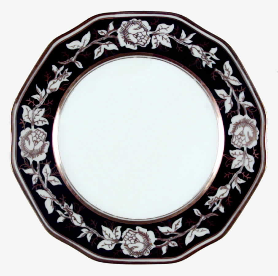 Goldrose Black Salad Plate by Schumann - Bavaria-1