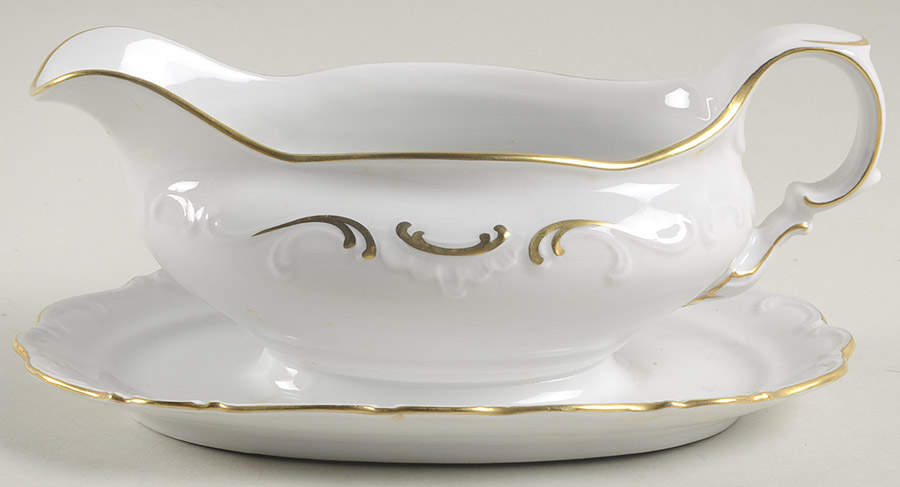 Halo Gravy Boat with Attached Underplate by Schumann - Bavaria-1