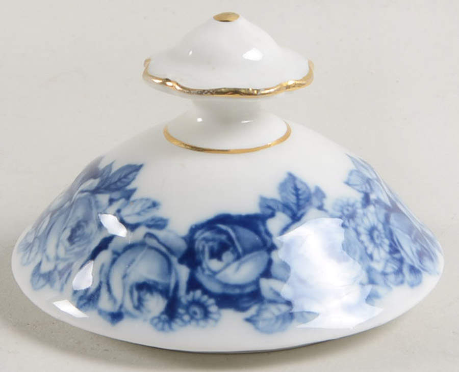 Heirloom Blue Lid for Sugar Bowl by Schumann - Bavaria-1