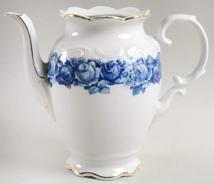 Heirloom Blue Coffee Pot No Lid by Schumann - Bavaria-1