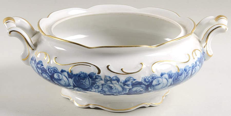 Heirloom Blue Round Vegetable No Lid by Schumann - Bavaria-1