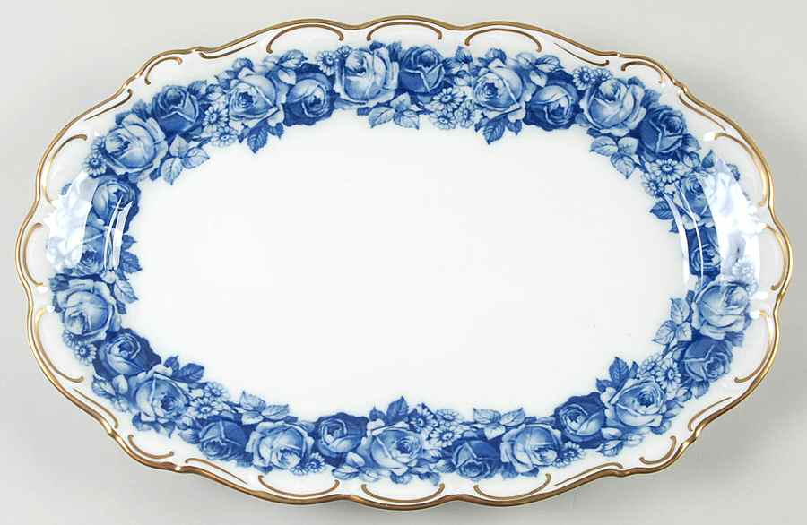 Heirloom Blue 15" Oval Serving Platter by Schumann - Bavaria-1