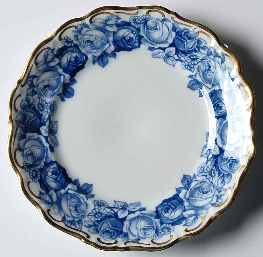 Heirloom Blue Bread & Butter Plate by Schumann - Bavaria-1