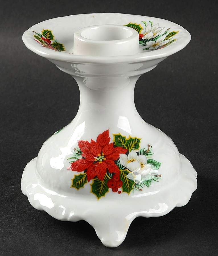 Holiday Bouquet 3" Candlestick by Schumann - Bavaria-1