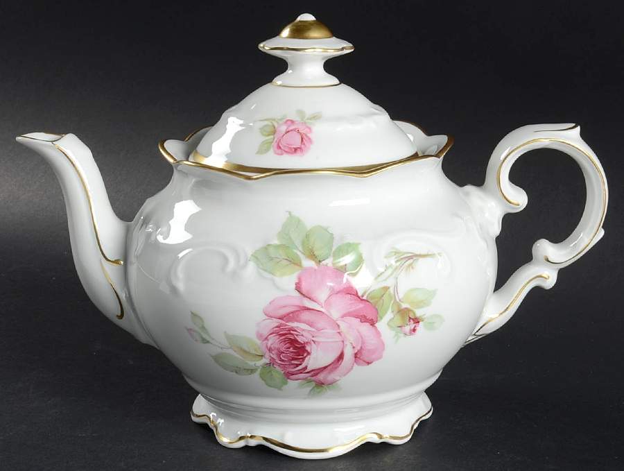 La Vie En Rose Teapot & Lid by Schumann - Bavaria-1