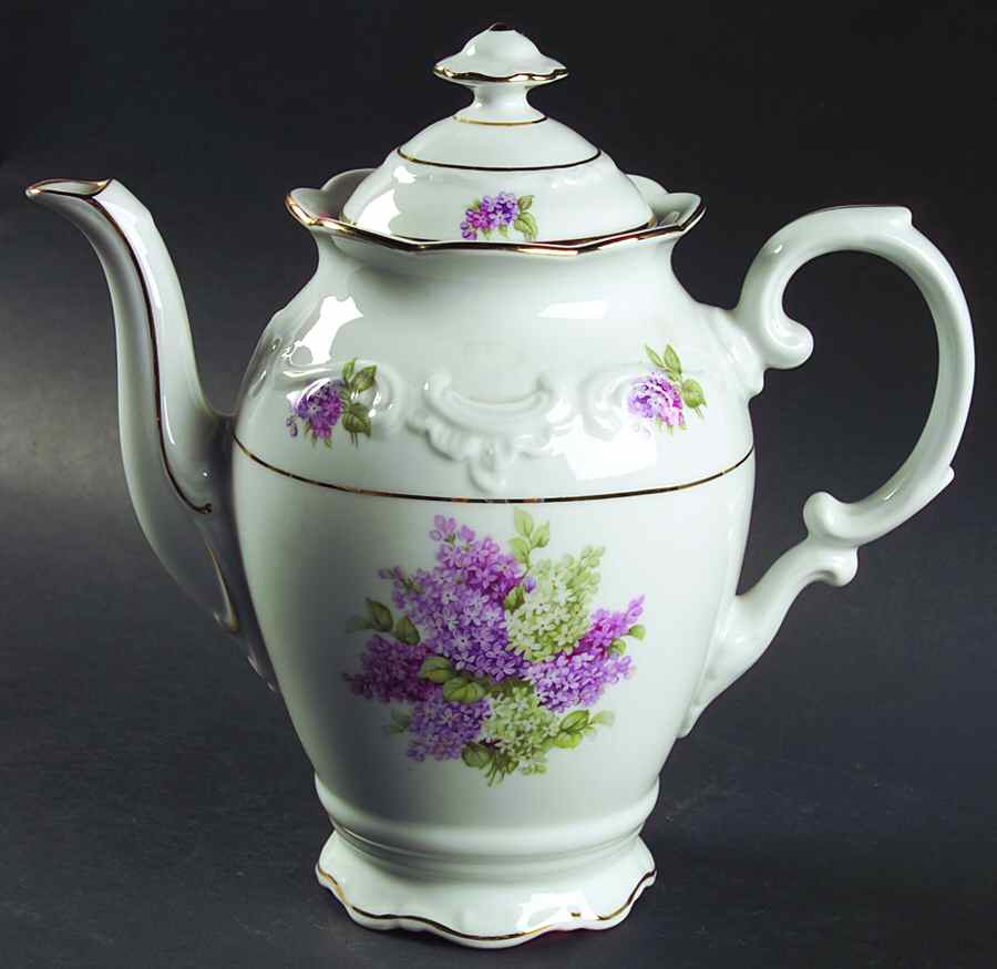 Lilac Coffee Pot & Lid by Schumann - Bavaria-1