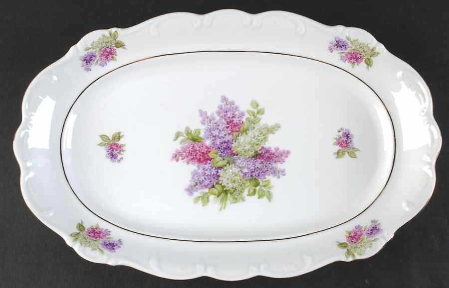 Lilac 14" Oval Serving Platter by Schumann - Bavaria-1