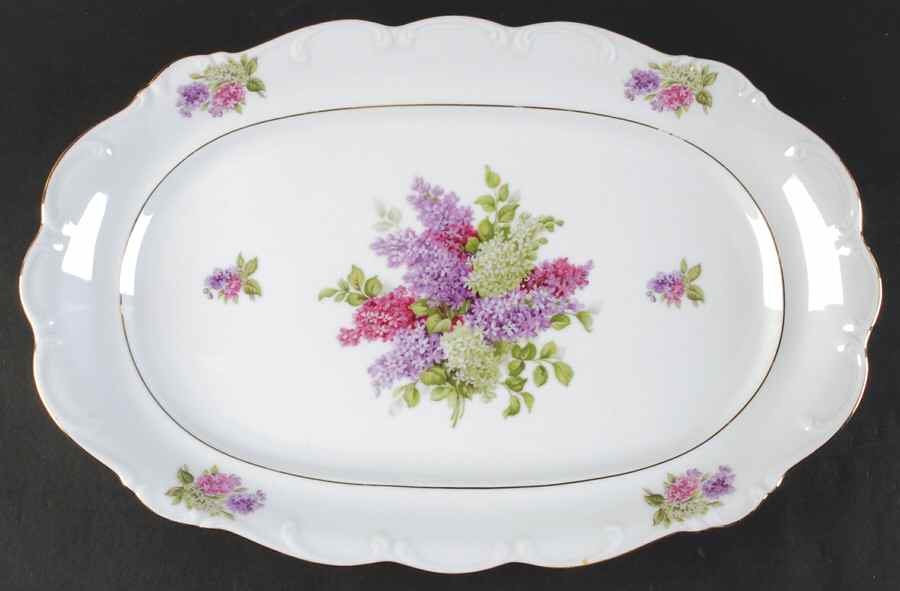 Lilac 15" Oval Serving Platter by Schumann - Bavaria-1
