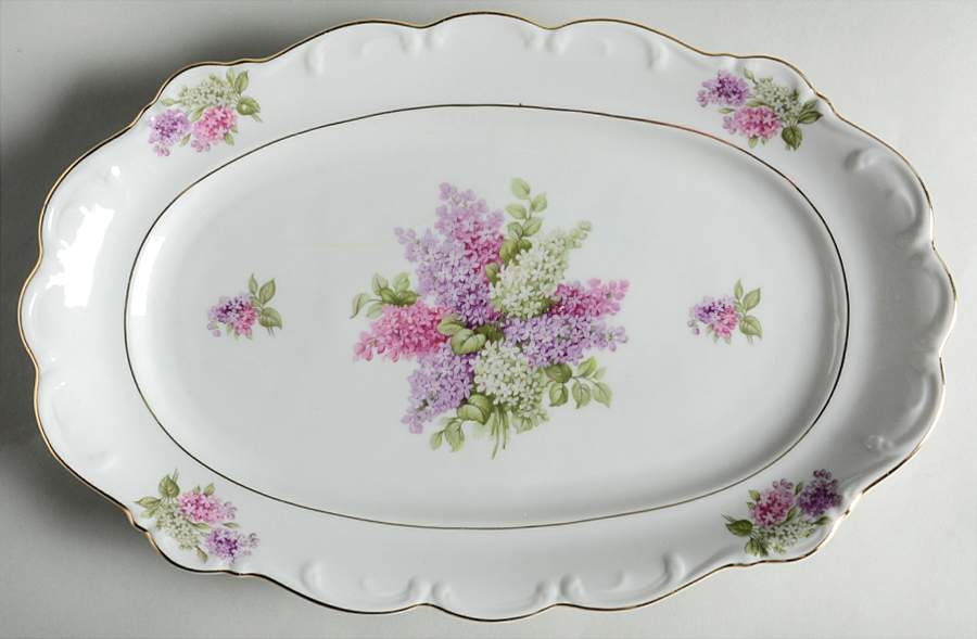 Lilac 12" Oval Serving Platter by Schumann - Bavaria-1