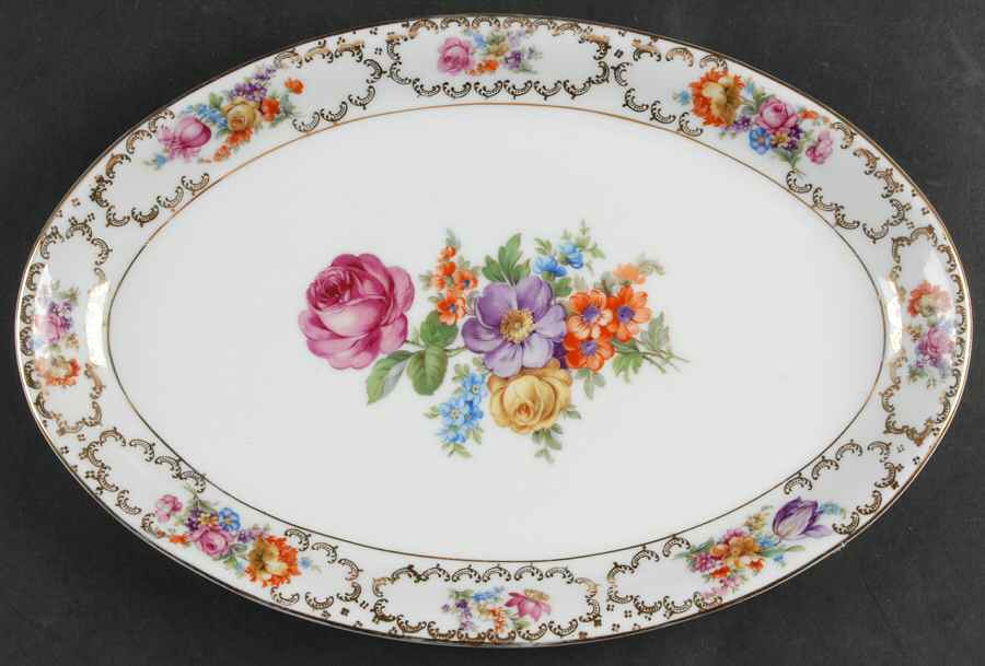 The Meissen 12" Oval Serving Platter by Schumann - Bavaria-1