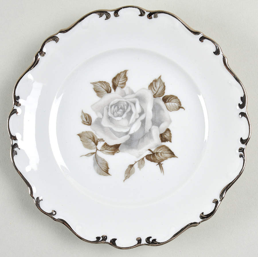 Moon Rose Bread & Butter Plate by Schumann - Bavaria-1