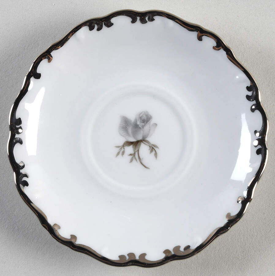 Moon Rose Saucer for Footed Demitasse Cup by Schumann - Bavaria-1