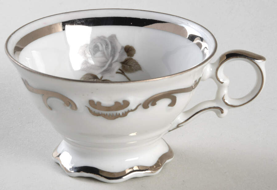 Moon Rose Footed Demitasse Cup by Schumann - Bavaria-1