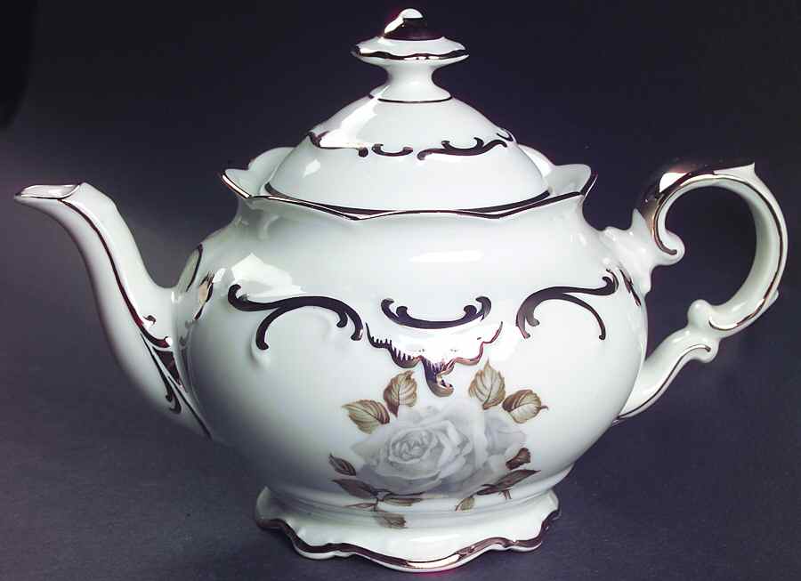 Moon Rose Teapot & Lid by Schumann - Bavaria-1