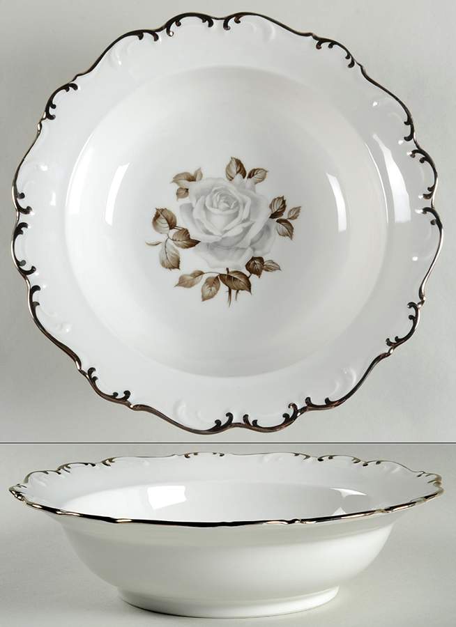 Moon Rose 9" Round Vegetable Bowl by Schumann - Bavaria-1