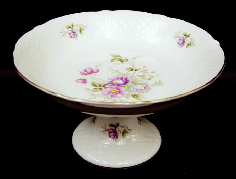 Mountain Rose Round Compote (Height X Width) by Schumann - Bavaria-1