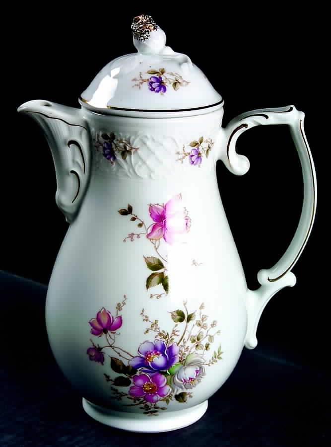 Mountain Rose Coffee Pot & Lid by Schumann - Bavaria-1