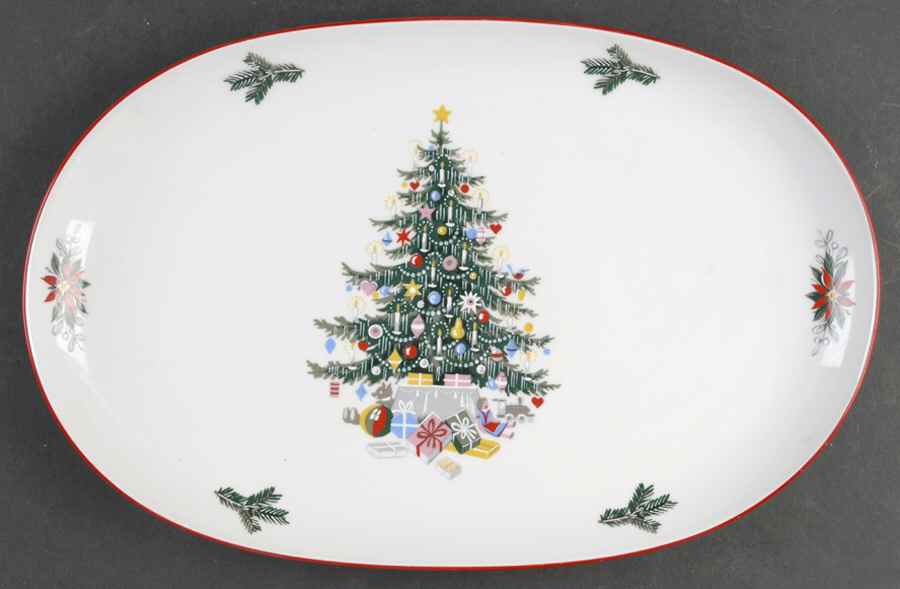 Noel 14" Oval Serving Platter by Schumann - Bavaria-1