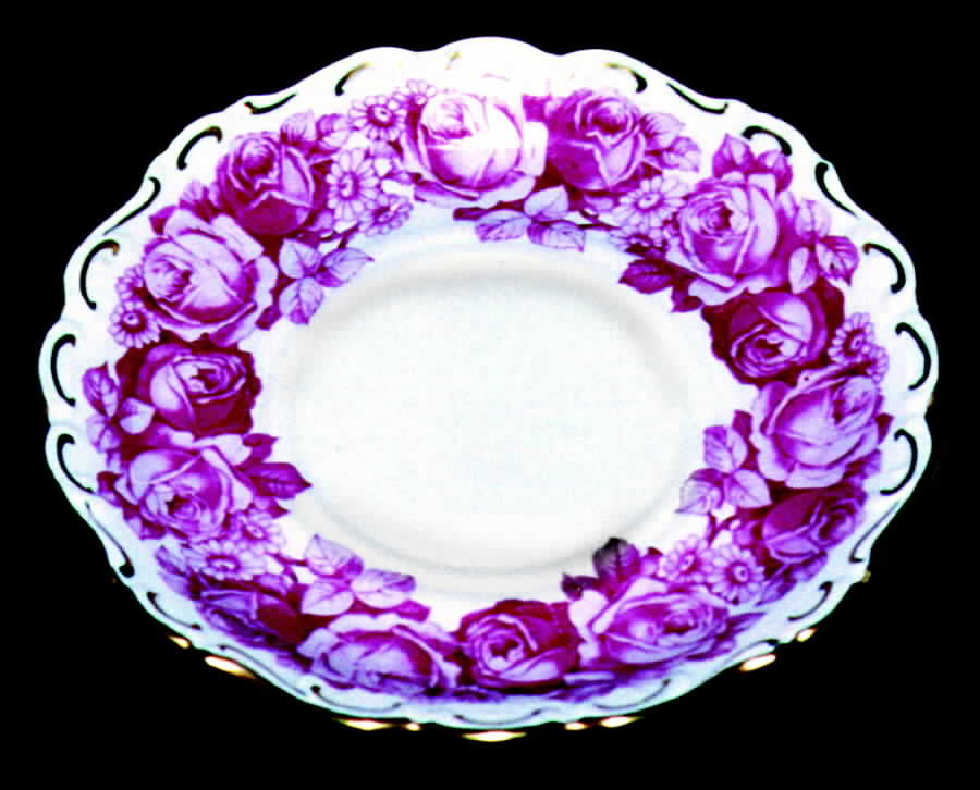 Old Rose Saucer by Schumann - Bavaria-1