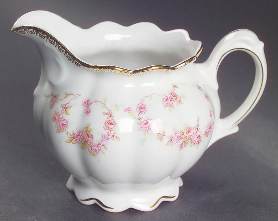 Original Bridal Rose Creamer by Schumann - Bavaria-1