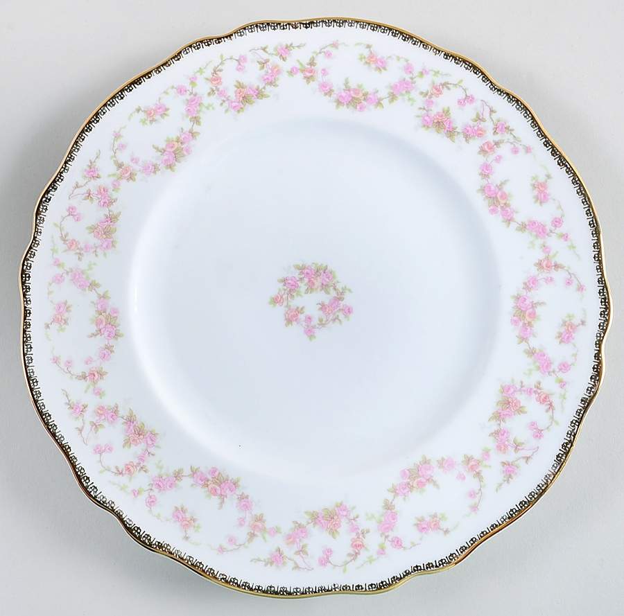 Original Bridal Rose Large Dinner Plate by Schumann - Bavaria-1