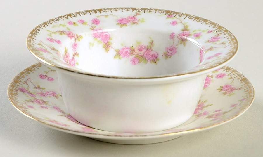 Original Bridal Rose Ramekin & Saucer Set by Schumann - Bavaria-1