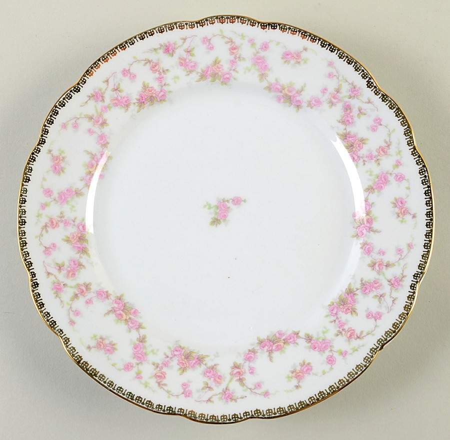 Original Bridal Rose Luncheon Plate by Schumann - Bavaria-1