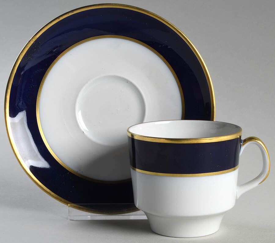 Patrician Flat Cup & Saucer Set by Schumann - Bavaria-1