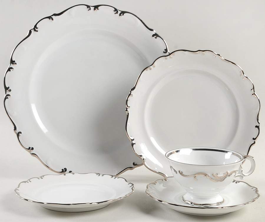 Platinum Elegance 5 Piece Place Setting by Schumann - Bavaria-1