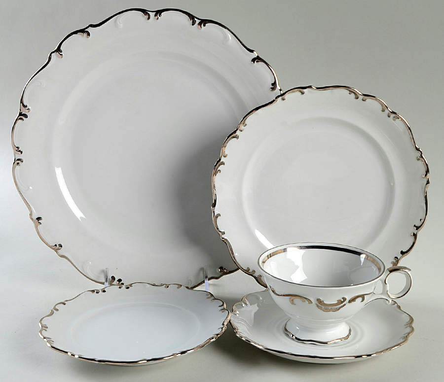 Platinum Elegance 40 Piece Estate Set by Schumann - Bavaria-1
