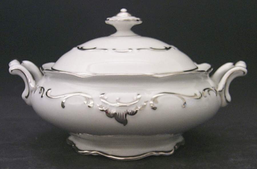 Platinum Elegance Round Covered Vegetable by Schumann - Bavaria-1