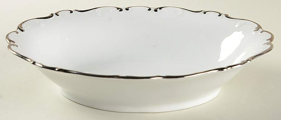 Platinum Elegance 9" Oval Vegetable Bowl by Schumann - Bavaria-1