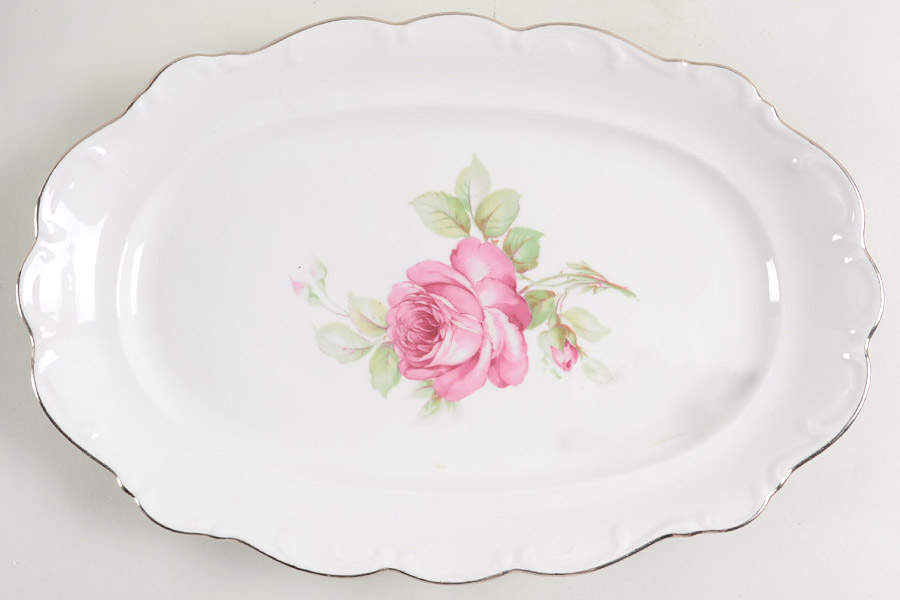 Platinum Radiance 12" Oval Serving Platter by Schumann - Bavaria-1