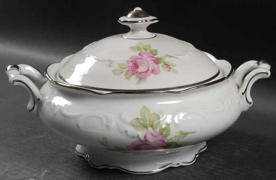 Platinum Radiance Round Covered Vegetable by Schumann - Bavaria-1
