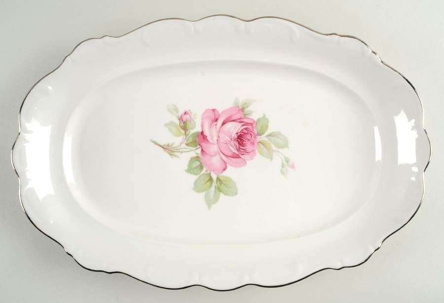 Platinum Radiance 14" Oval Serving Platter by Schumann - Bavaria-1
