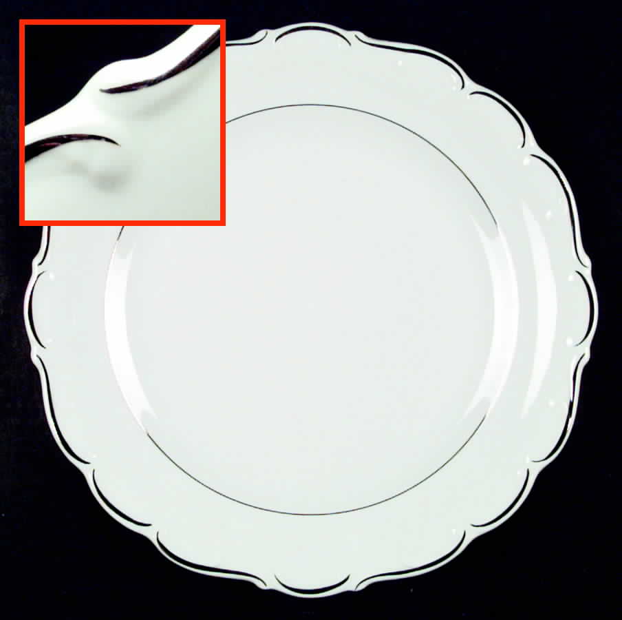 Platinum Scroll Dinner Plate by Schumann - Bavaria-1