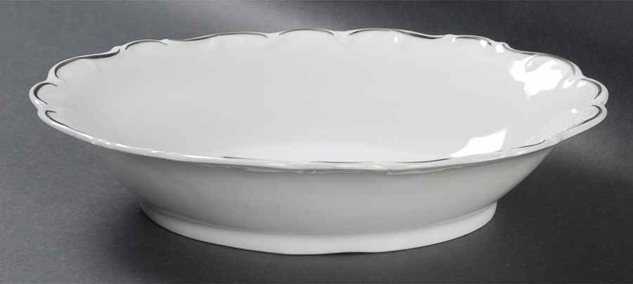 Platinum Scroll 9" Oval Vegetable Bowl by Schumann - Bavaria-1