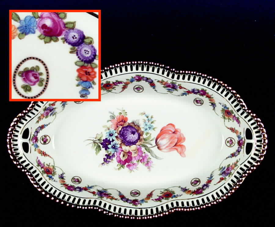Rheinland 11" Oval Vegetable Bowl by Schumann - Bavaria-1