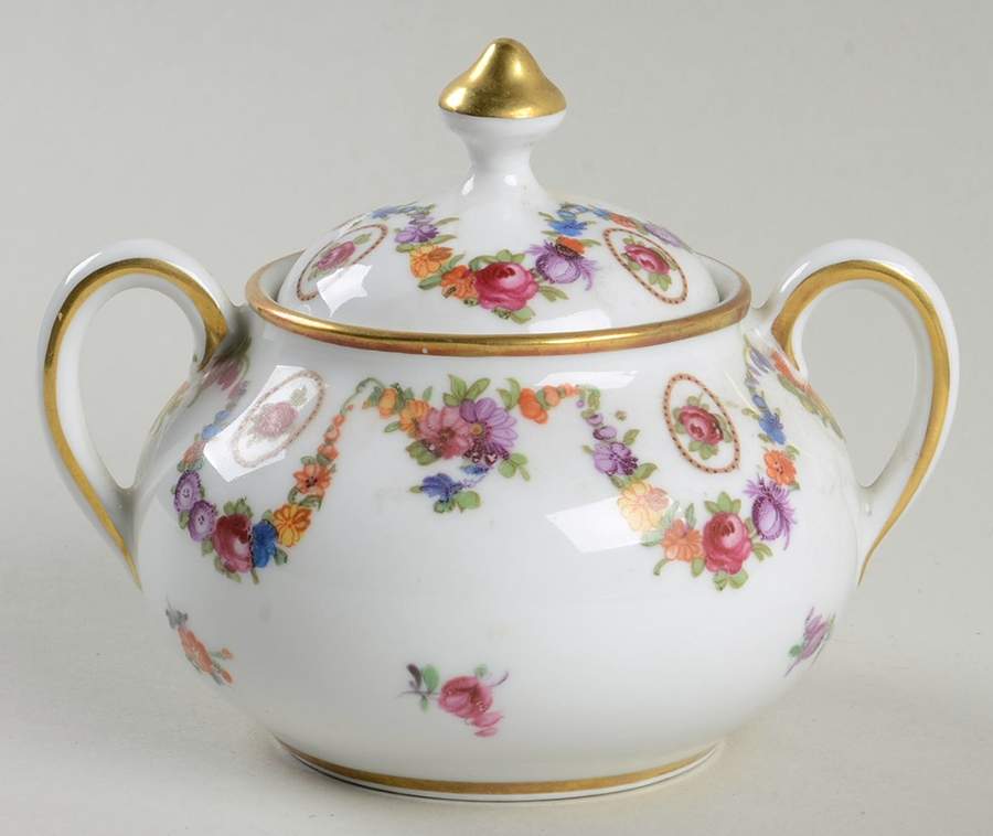 Dresdener Art Sugar Bowl & Lid by Schumann - Bavaria-1